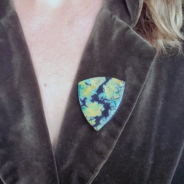 Faux Turquoise Brooch/Pendant