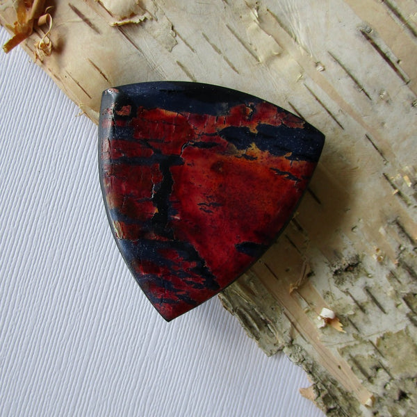 Red Crackle Brooch/Pendant