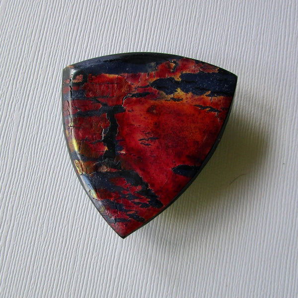 Red Crackle Brooch/Pendant