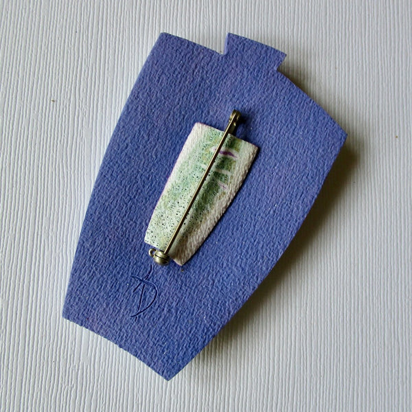 Blue Violet Crackle Brooch/Pendant