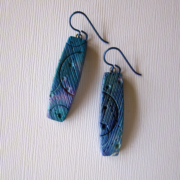 Textured Stick Drop Earrings