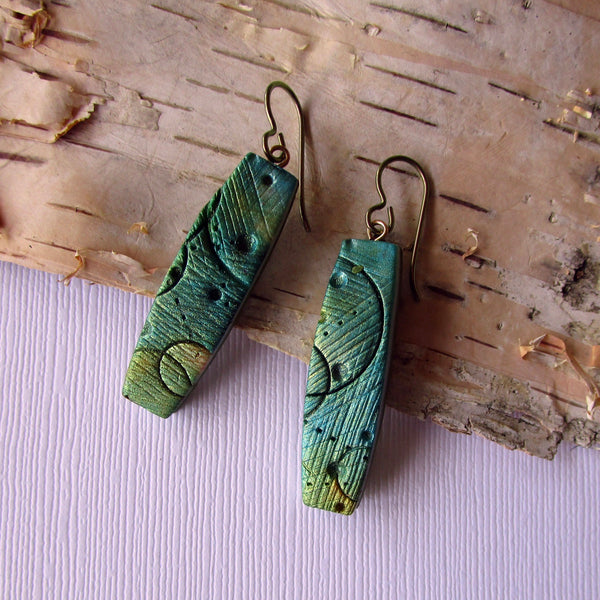 Textured Stick Drop Earrings