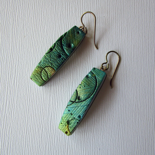 Textured Stick Drop Earrings