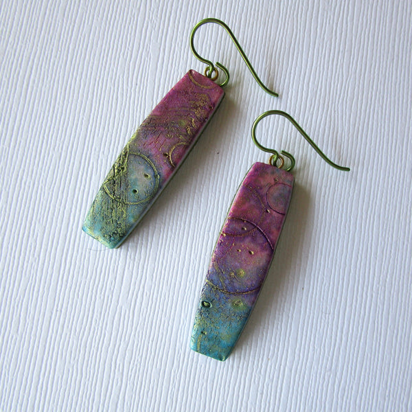 Textured Stick Drop Earrings