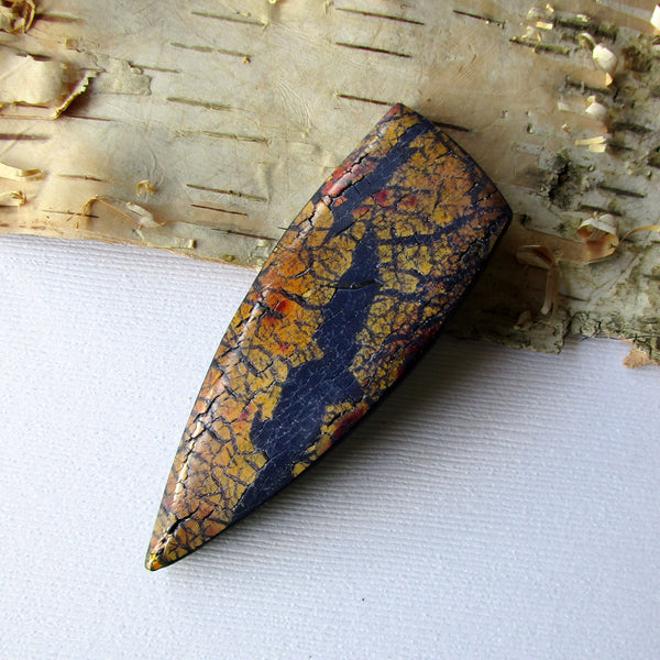 Rust/Black Crackle Brooch/Pendant